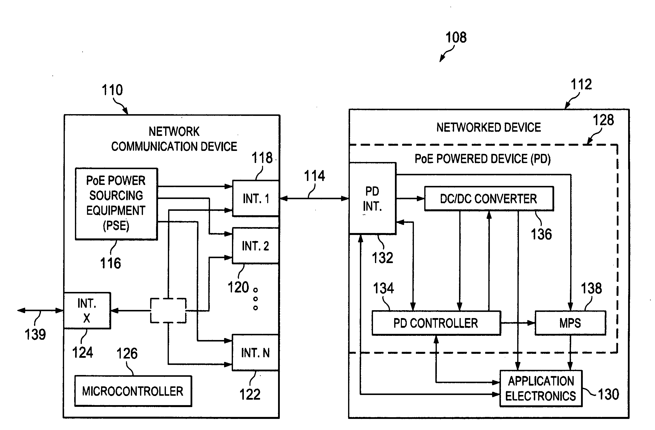 Maintaining power through a data transmission cable