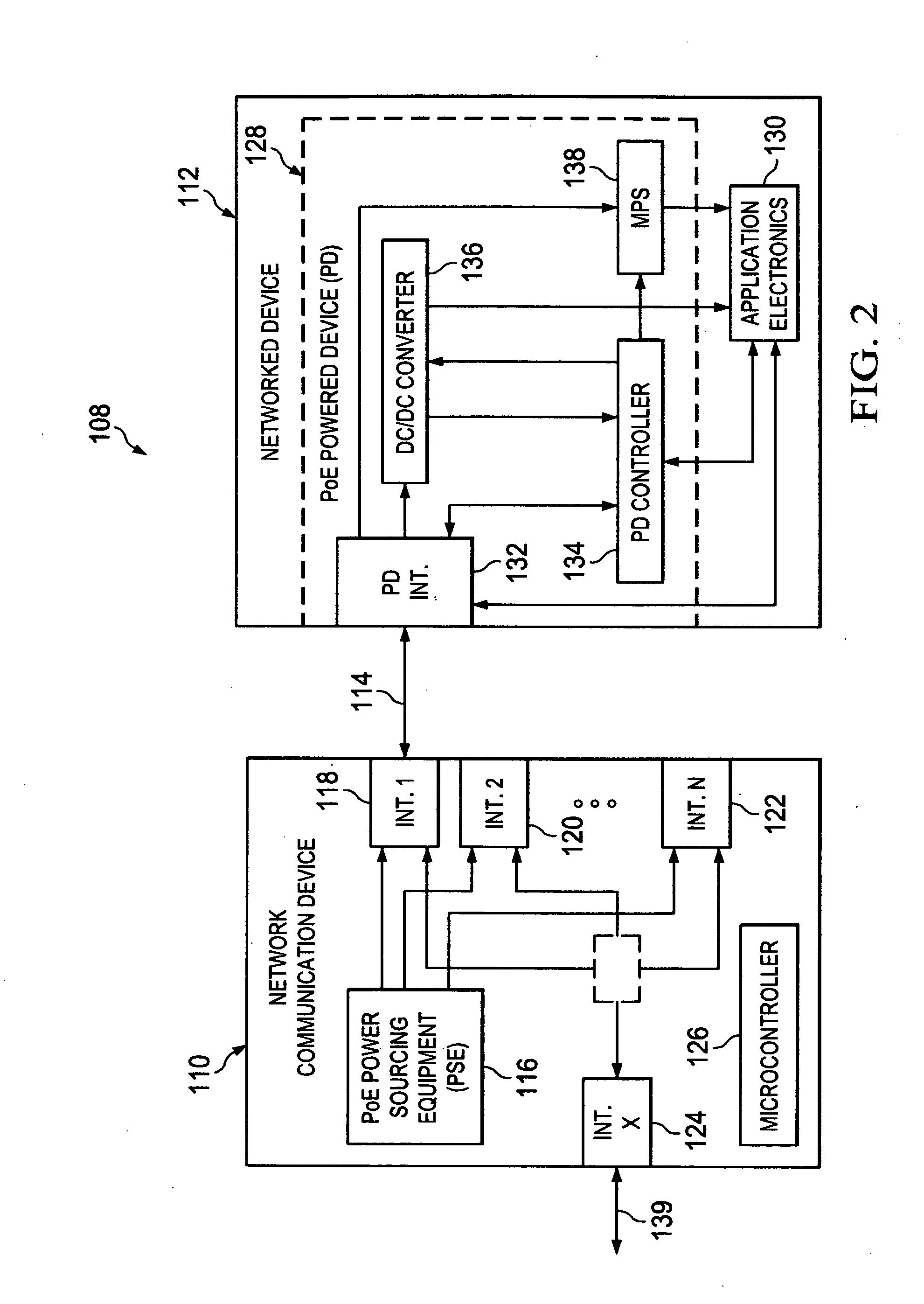 Maintaining power through a data transmission cable