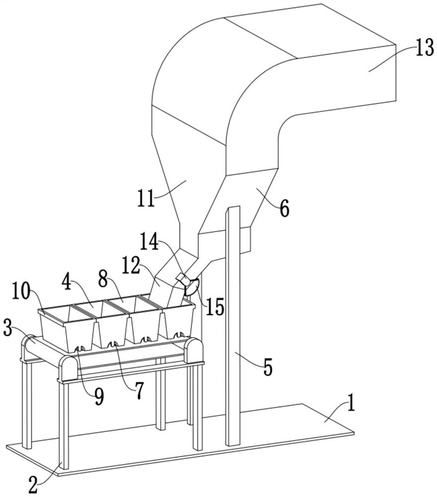 Grain transferring and distributing device for grain depot