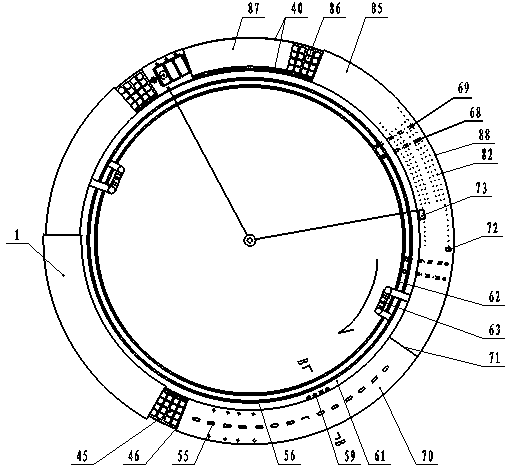 Turnover kiln with air distribution system arranged at bottom