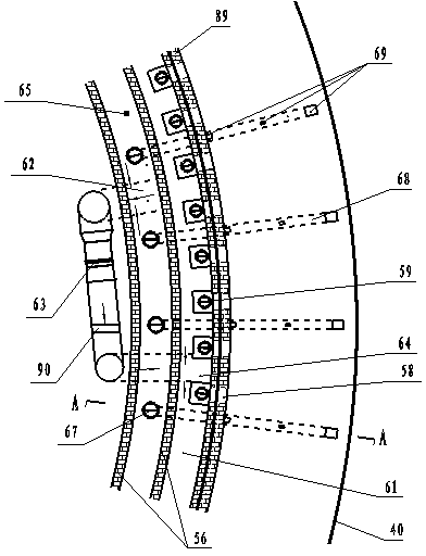 Turnover kiln with air distribution system arranged at bottom