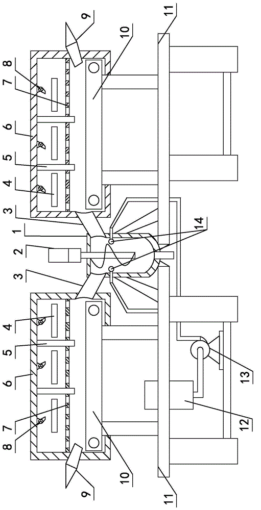 Sprinkling seasoning type processing mechanism for dried sweet potatoes