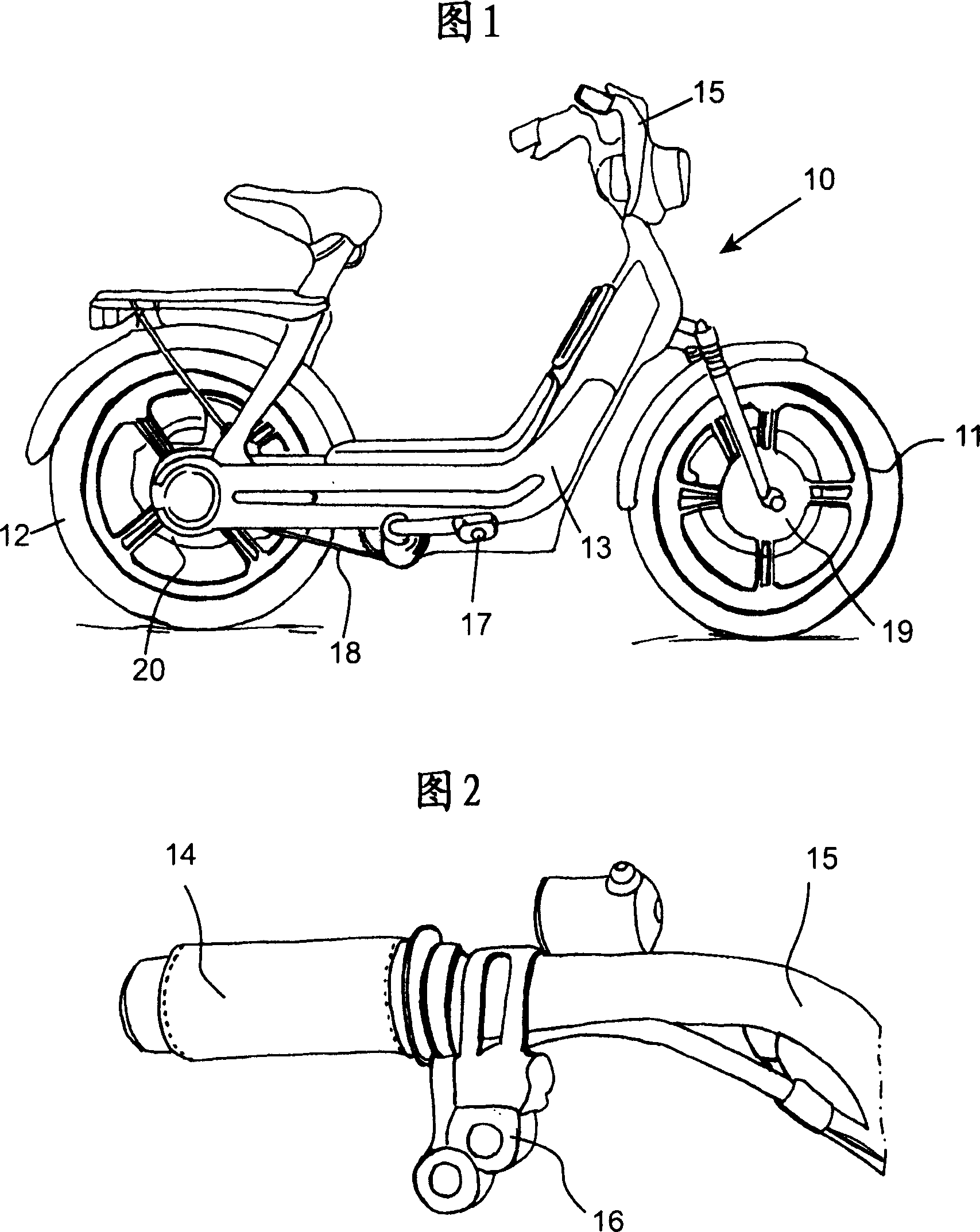 Two-wheel vehicle with integral electric wheel-drive