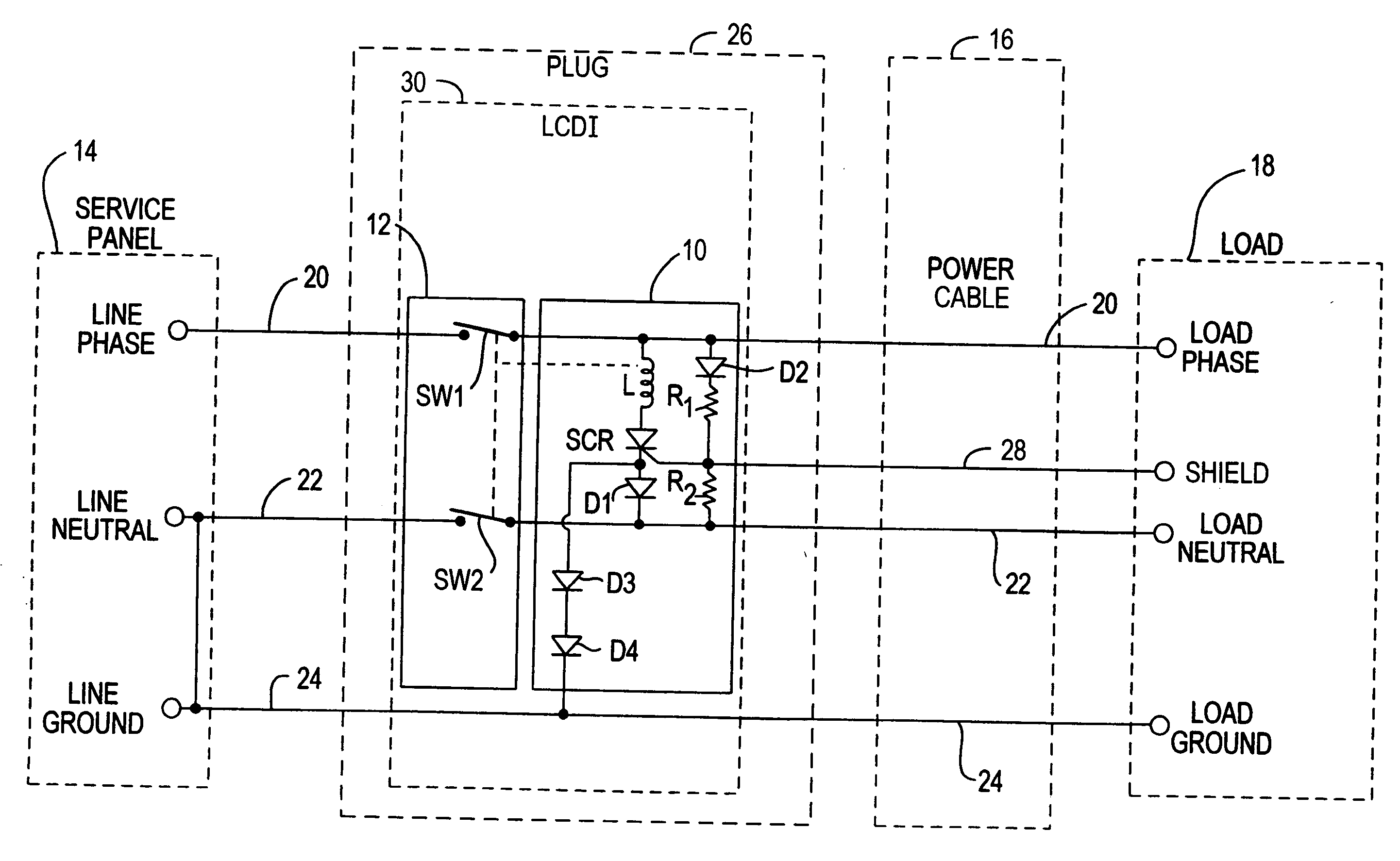 Leakage current detection interrupter with open neutral detection