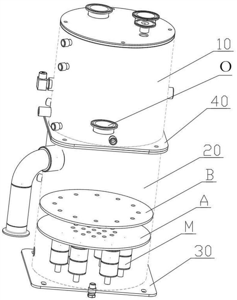 A steam discharge water tank with sound-absorbing function