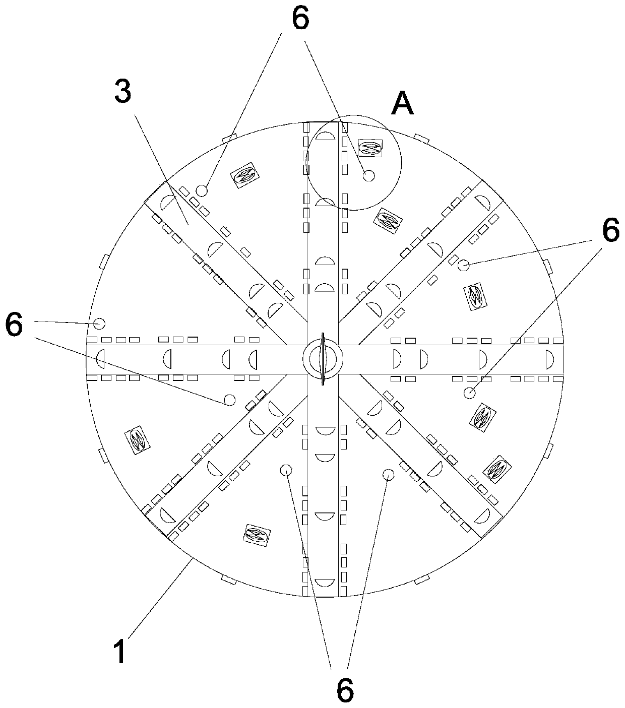 Shield tunneling machine cutterhead structure with telescopic geological drills