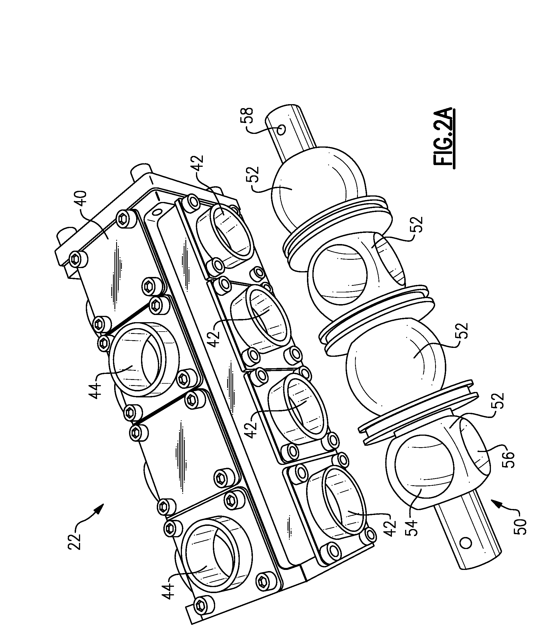 Rotary valve element for twin bed alternative treatment systems