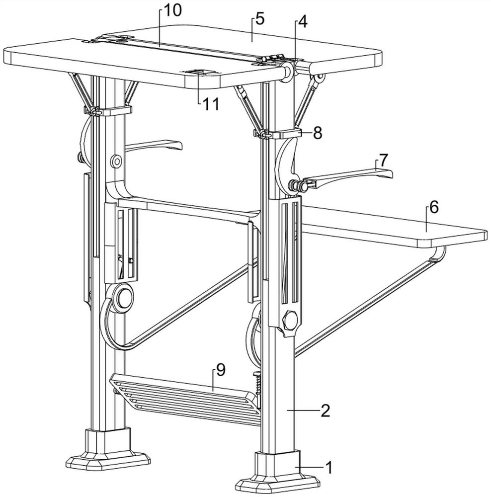 Foldable desk and chair for students