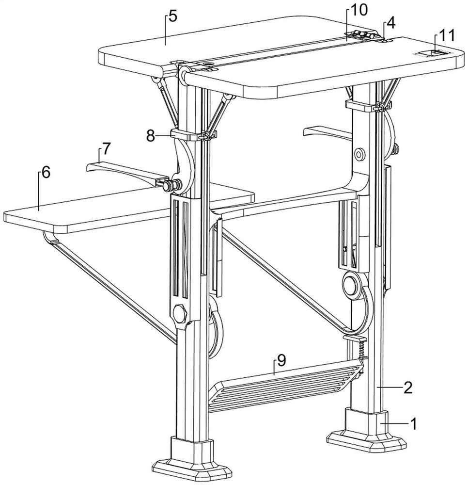 Foldable desk and chair for students