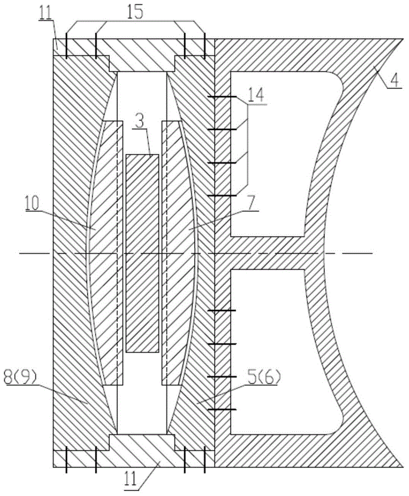 Anti-climbing limit device for planar curved beam bridge