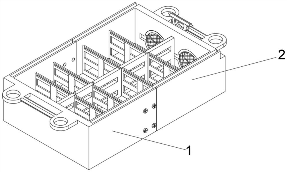 Detachable battery fixing frame for new energy automobile based on sliding