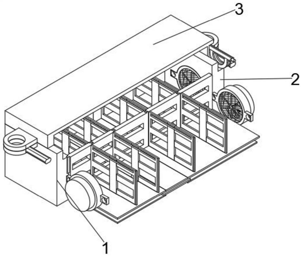 Detachable battery fixing frame for new energy automobile based on sliding