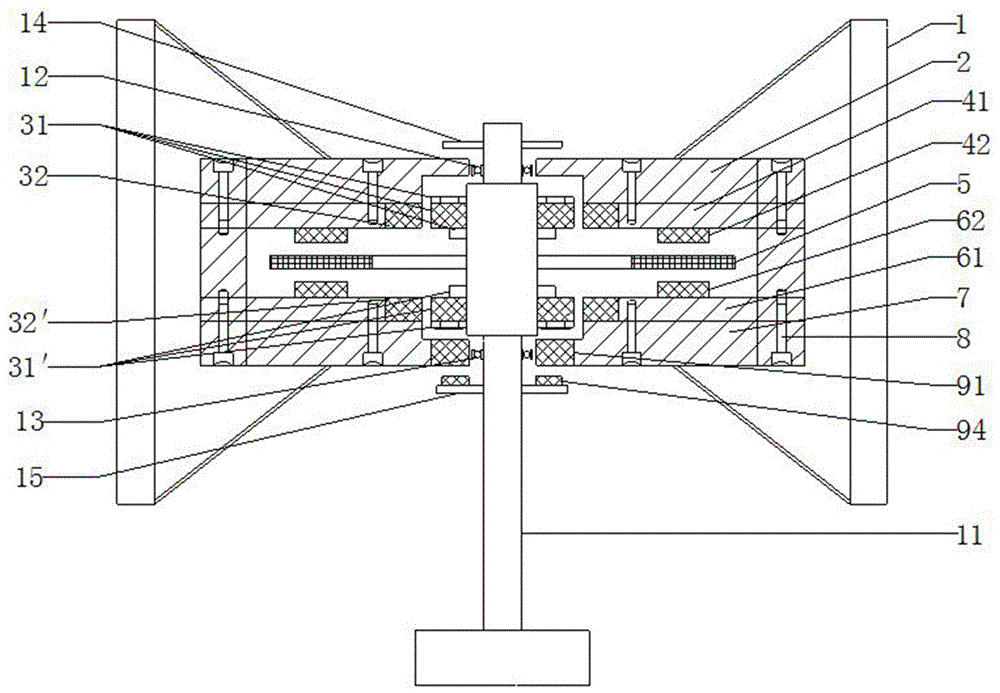 Small vertical shaft magnetic suspension wind driven generator