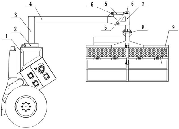 Sugarcane collecting device of whole-rod type sugarcane harvester