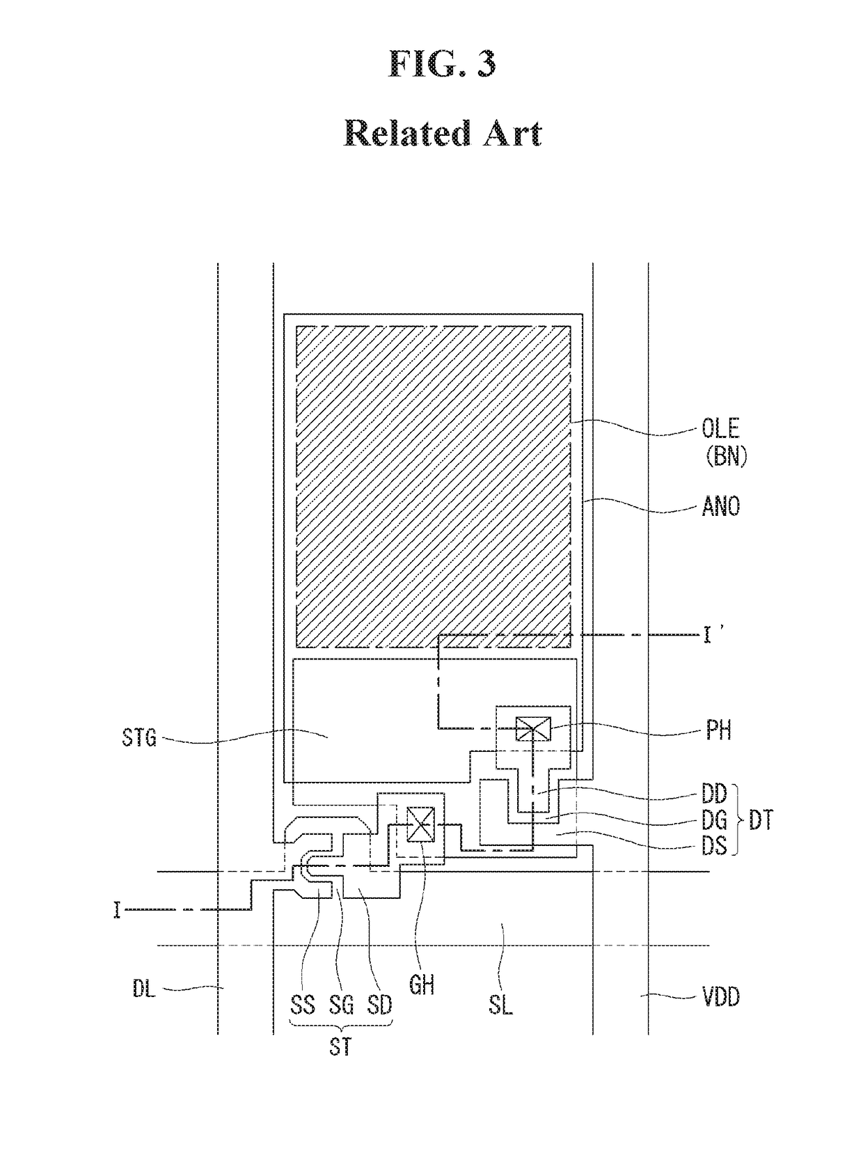 Ultra high density display having high aperture ratio