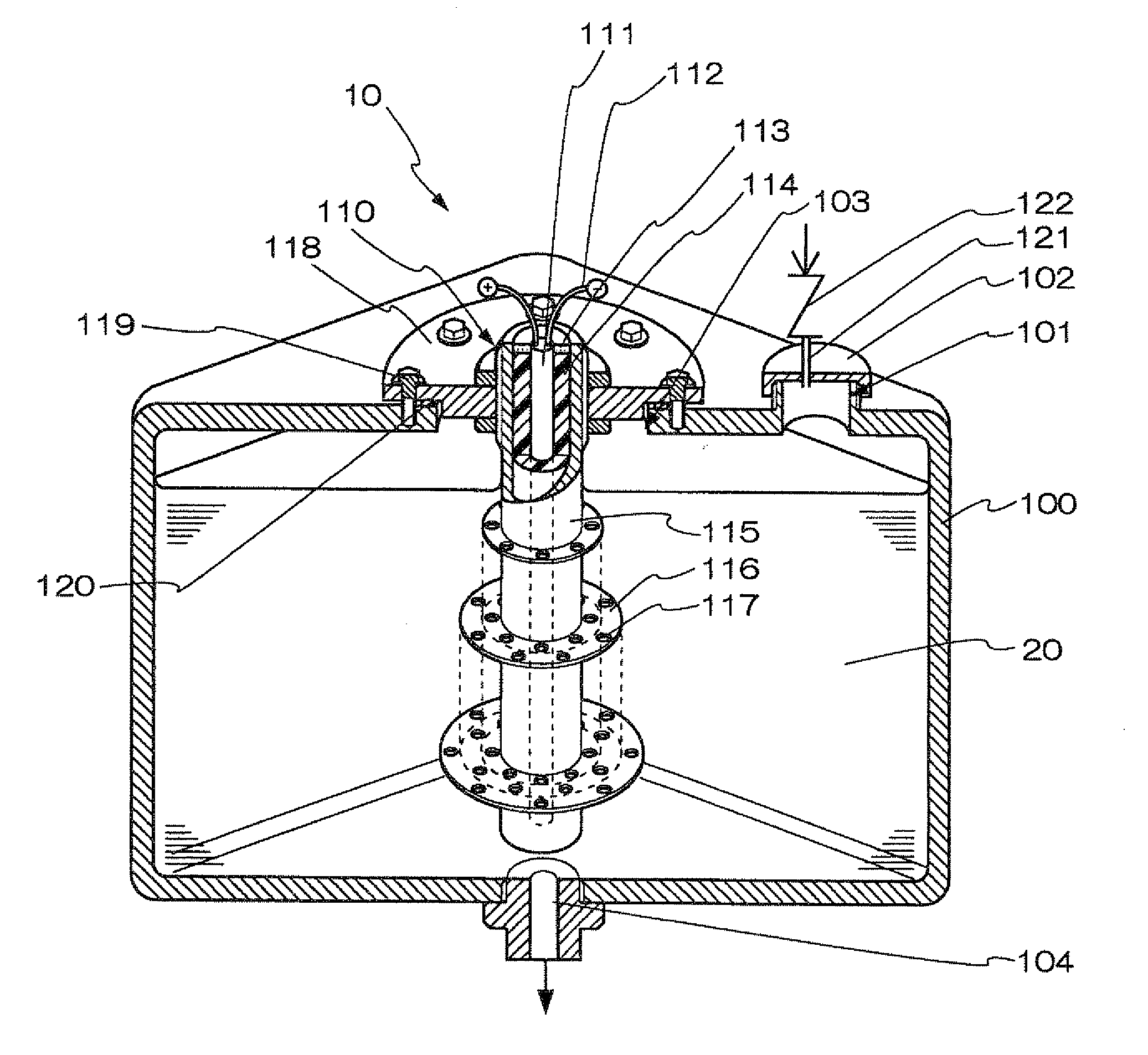 Fluid heating device and exhaust gas purifying apparatus