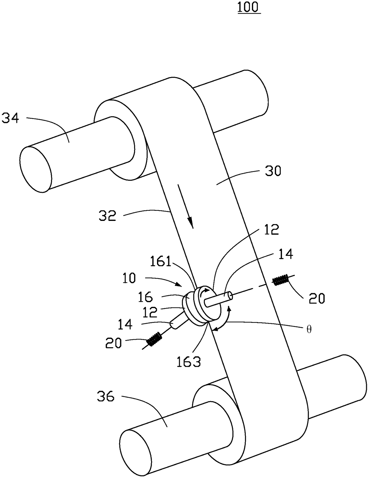 Copper scale sweeping device