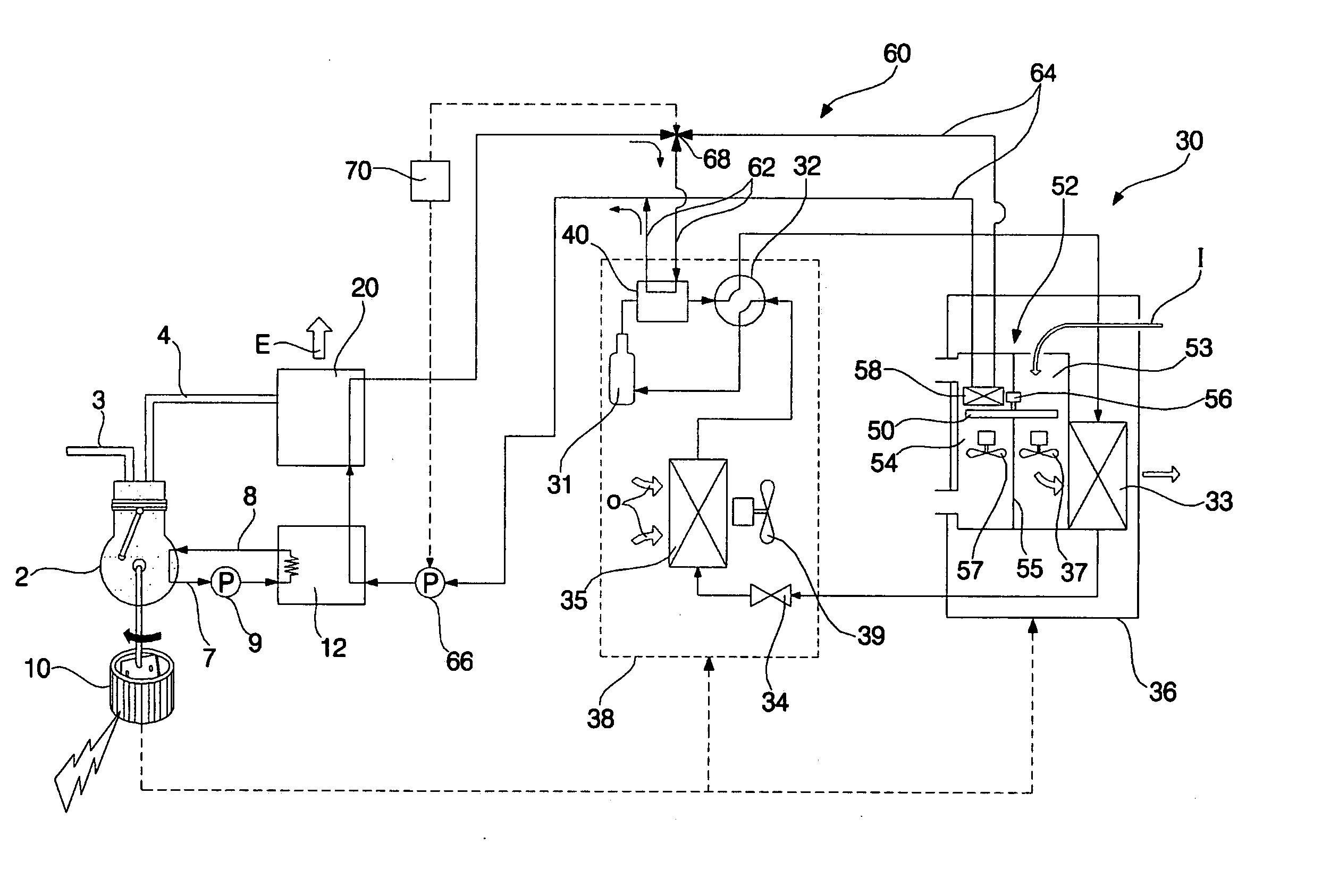 Electricity generating and air conditioning system with dehumidifier