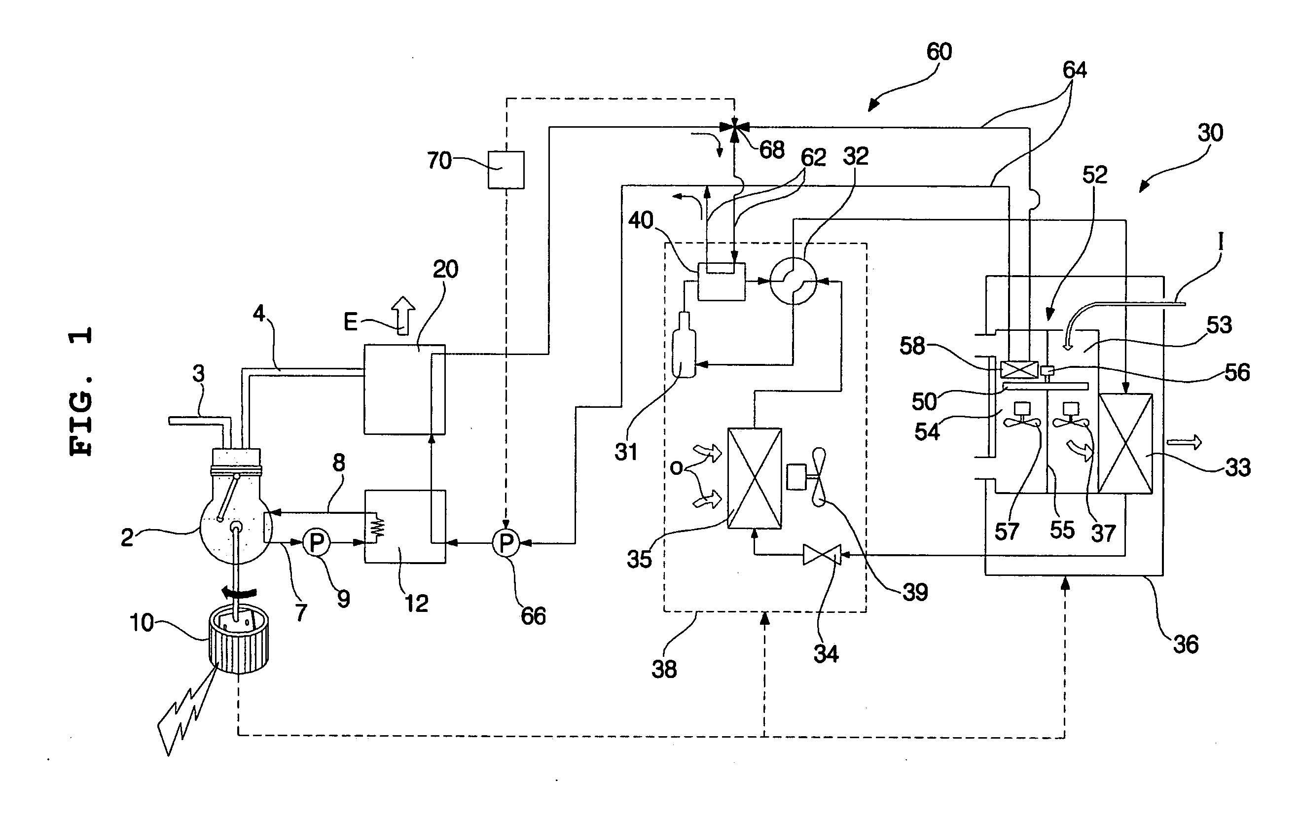 Electricity generating and air conditioning system with dehumidifier