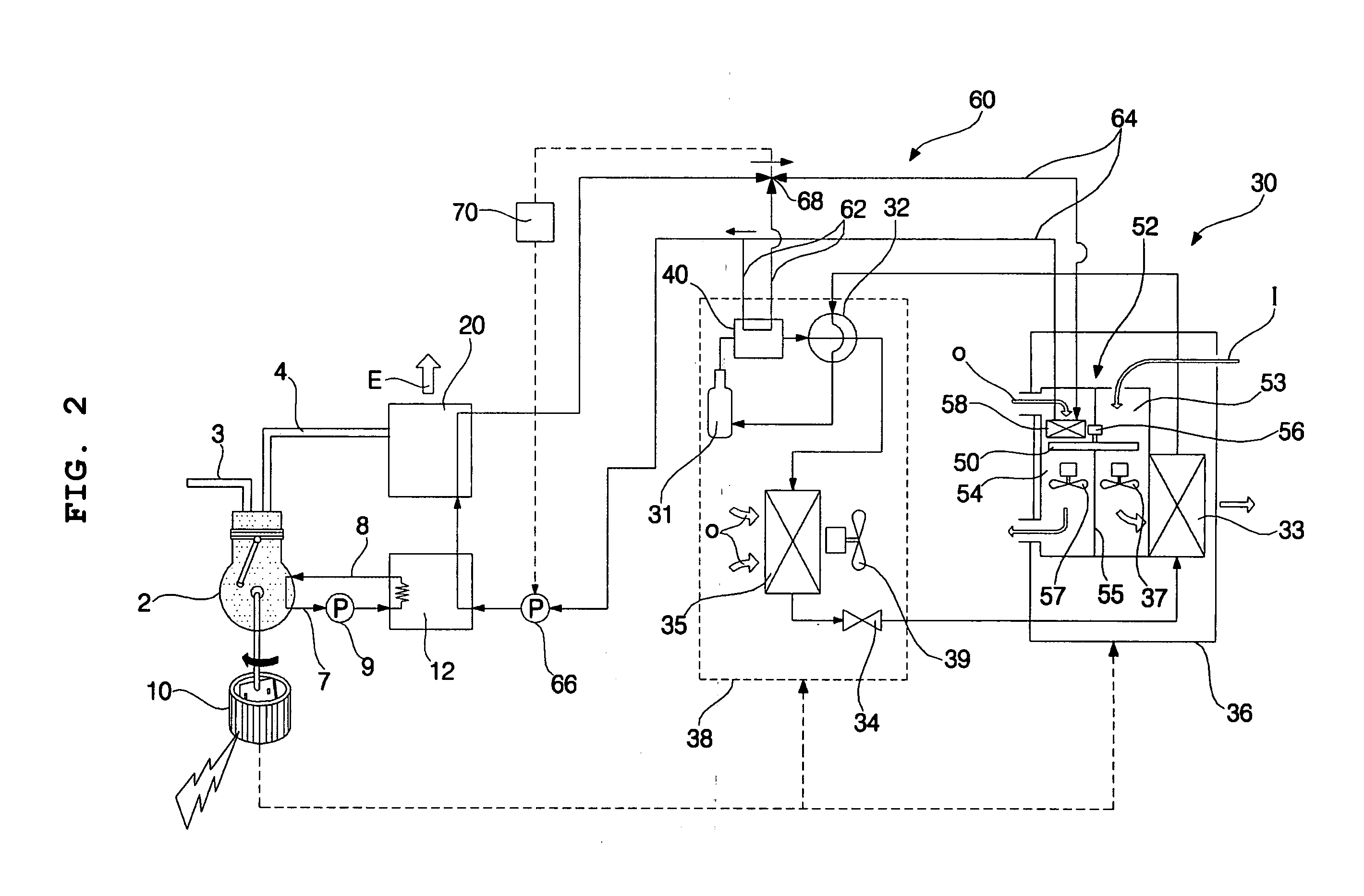 Electricity generating and air conditioning system with dehumidifier