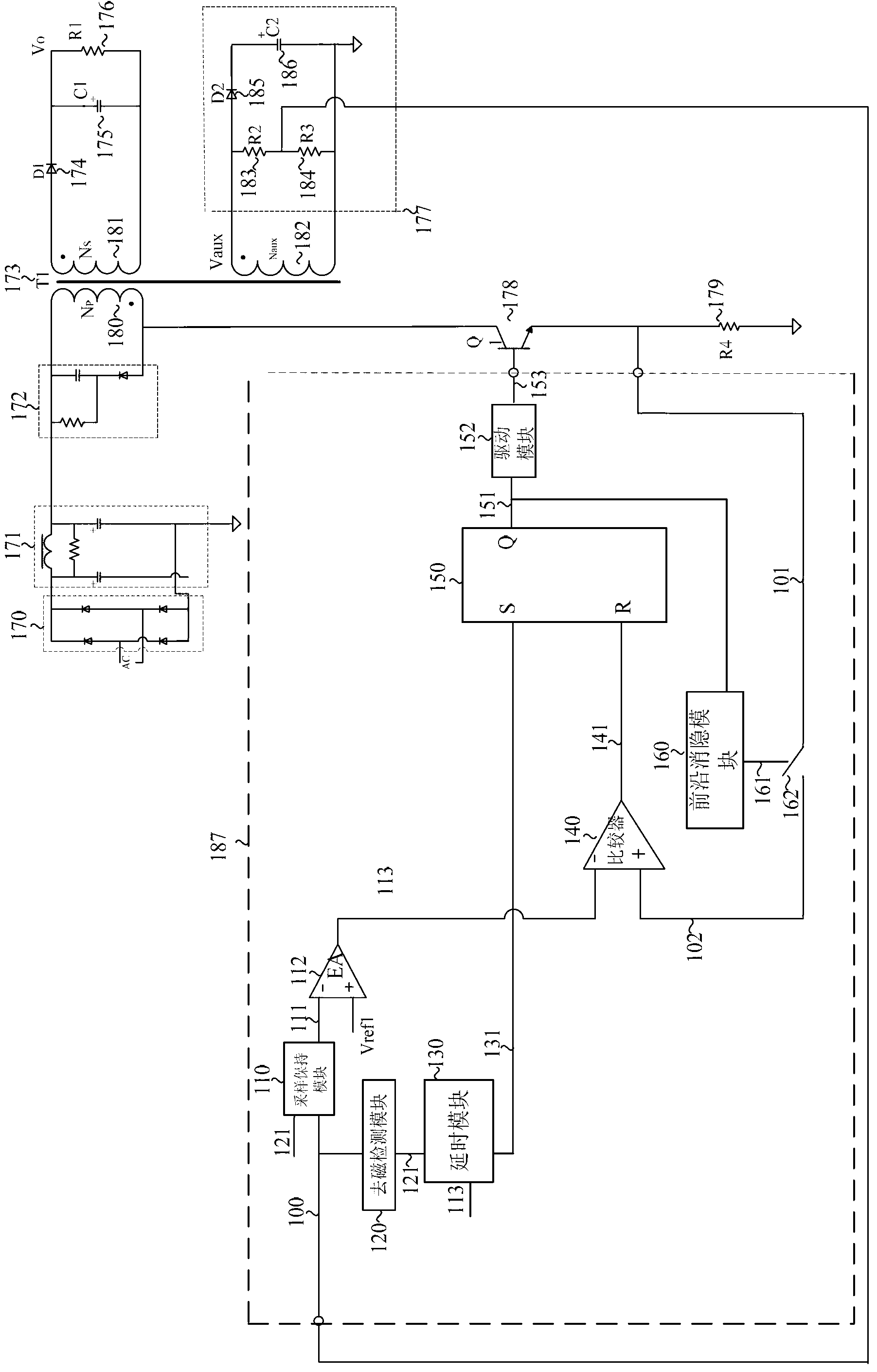 Constant-current and constant-voltage fly-back converter based on primary side feedback