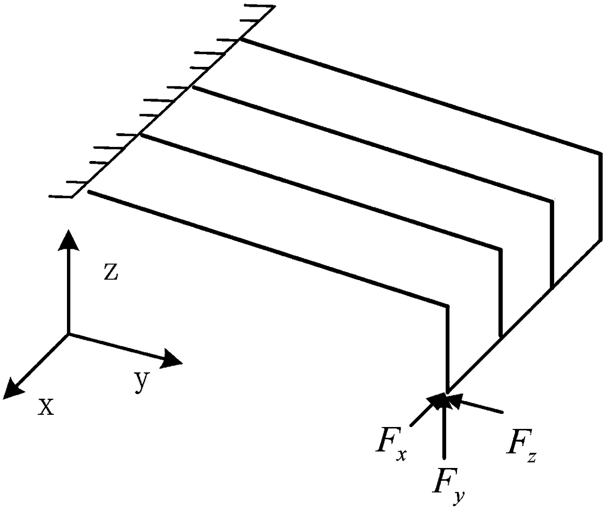 Integral cantilever structure buffer for three-dimensional buffering and vibration isolating