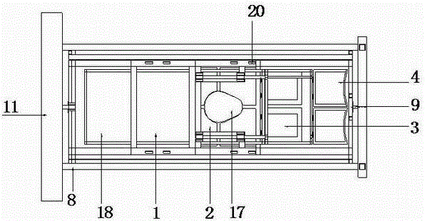 Turning bed used in cooperation with man hanging machine