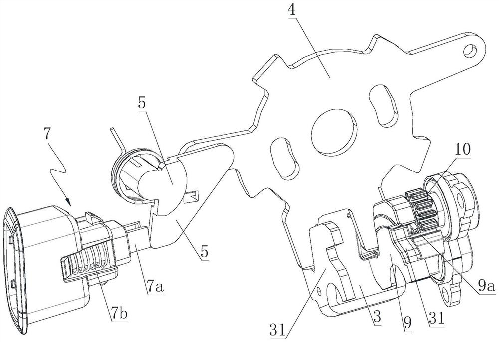 Turnover headrest with double locking positions