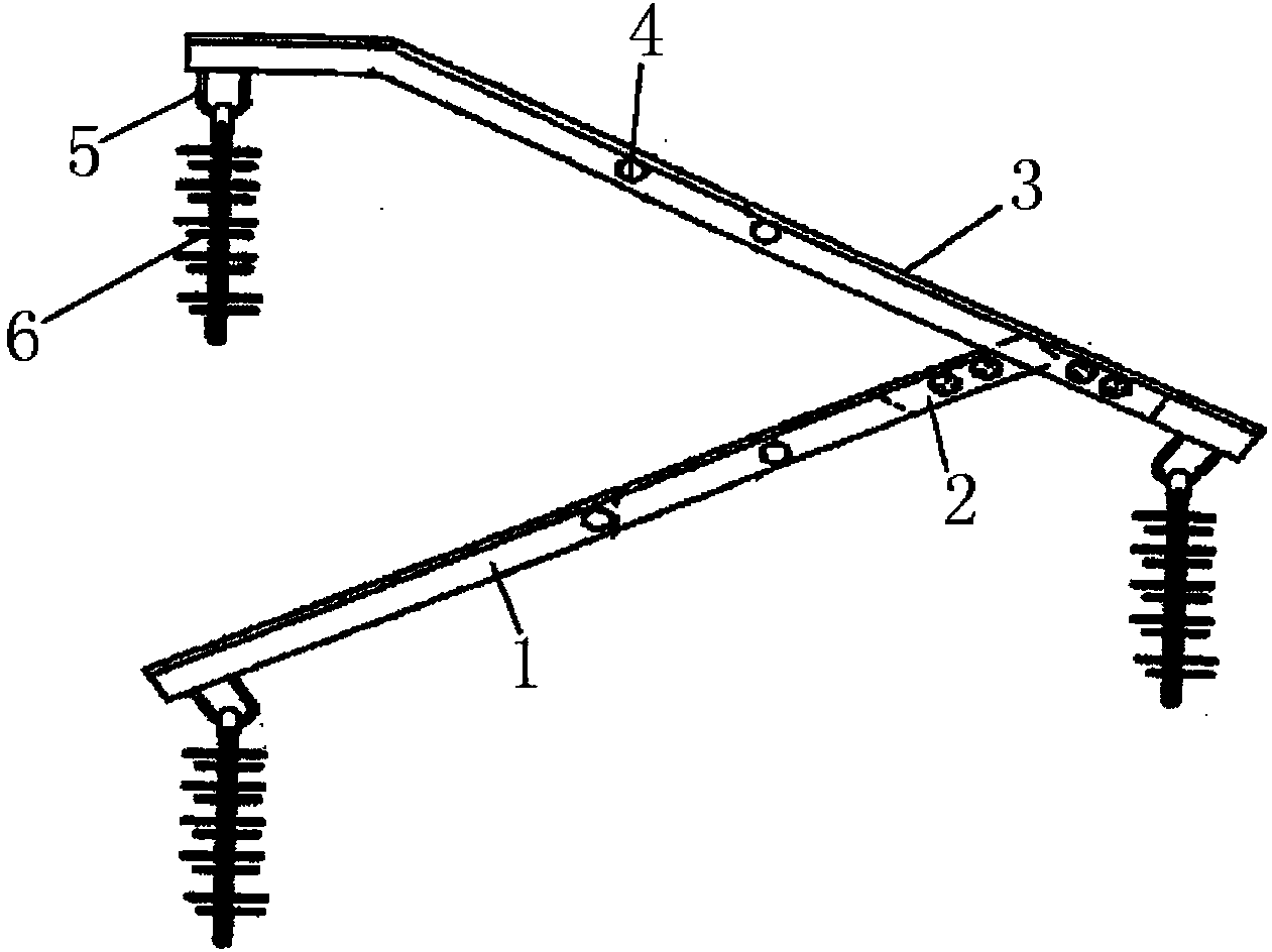 Energy-saving electric transmission line wire cross arm