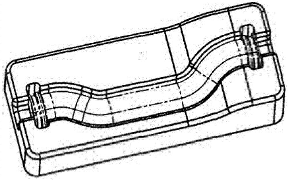 Test tool for inner-high-pressure-shaped complicated automobile tube beams