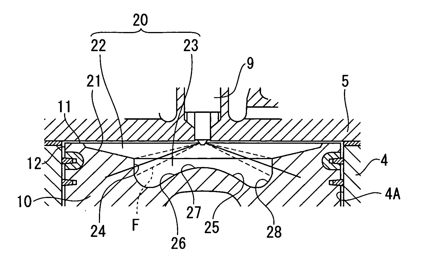 Direct injection diesel engine