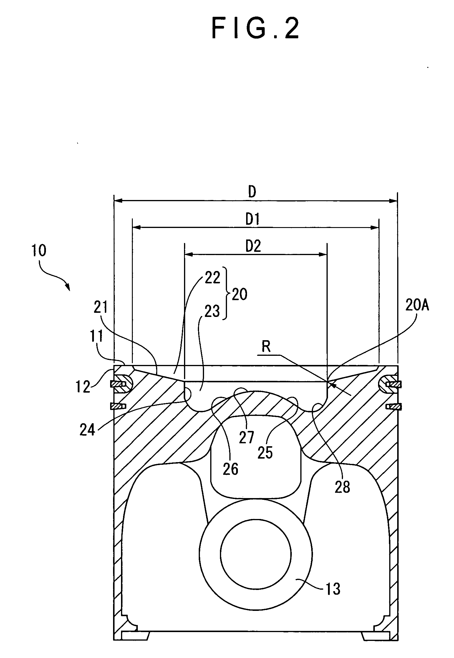 Direct injection diesel engine