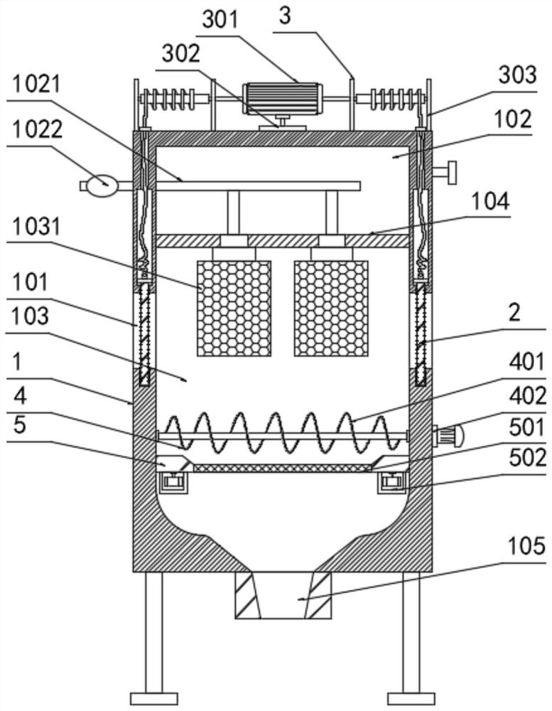 Grain purchase rapid dust removal structure and its working method