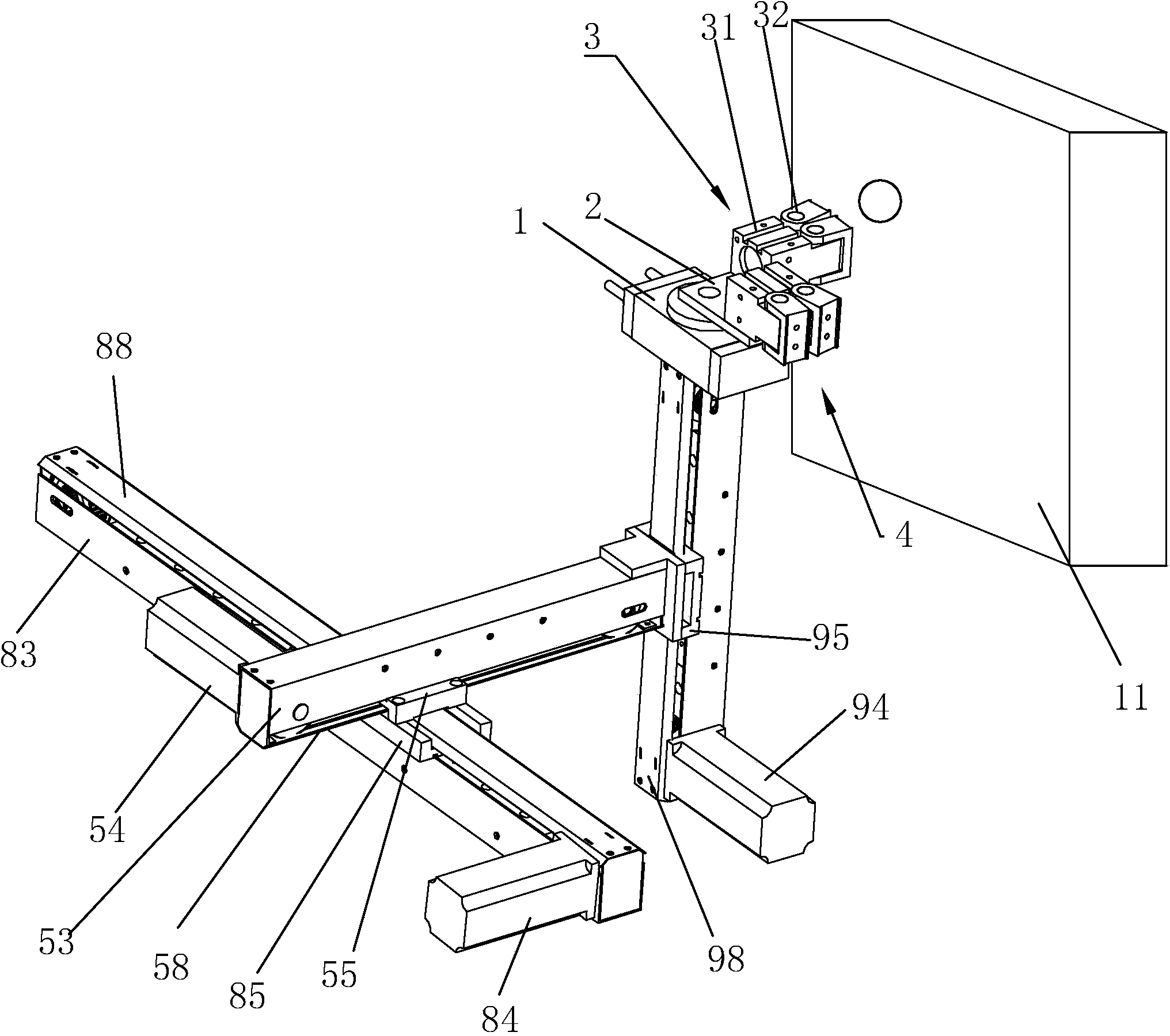 Material taking/sending mechanical arm