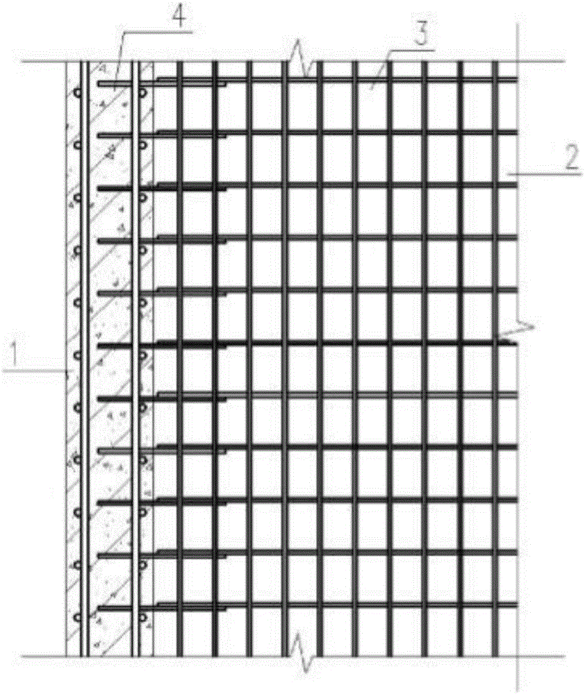 Device for connecting shear wall and concrete floor in building structure and setting method of device