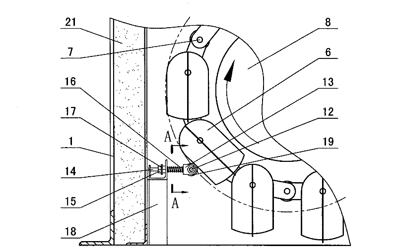 Vegetable dehydrator with elastic dialing mechanism