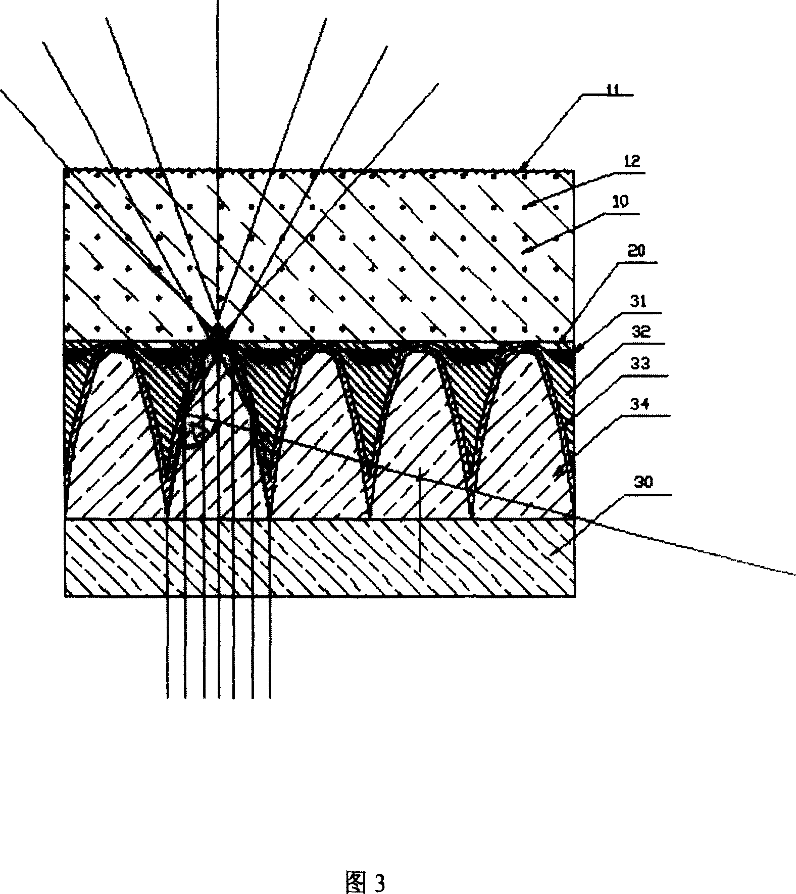 Cylindrical lens component and producing method, rear projection screen and rear-projection television