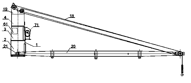 Tower body structure for ship crane