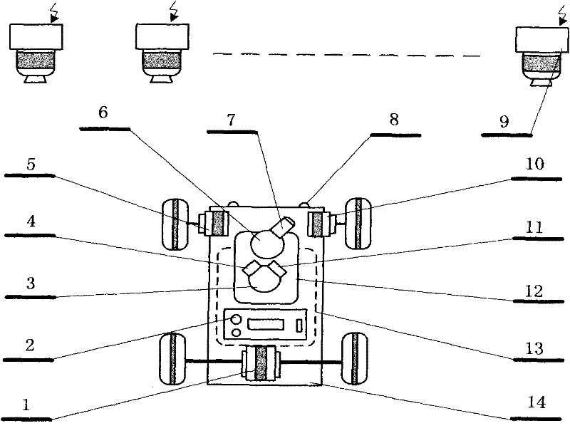 Patrol type intelligent active fire-fighting device