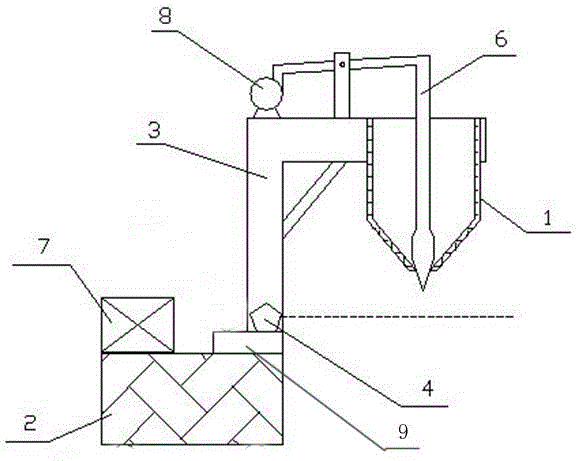 Quantitative feeding device for casting spheroidal graphite cast iron