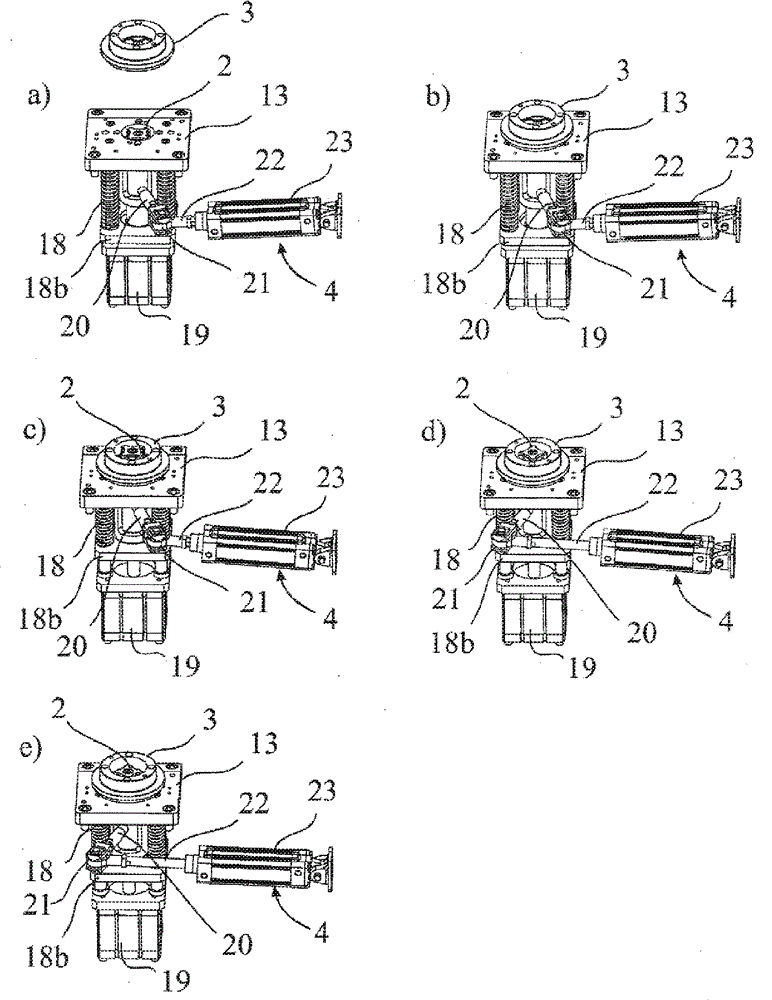 Centring assembly for a component holder