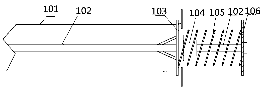 An elastic support unit for a wall casing assembly