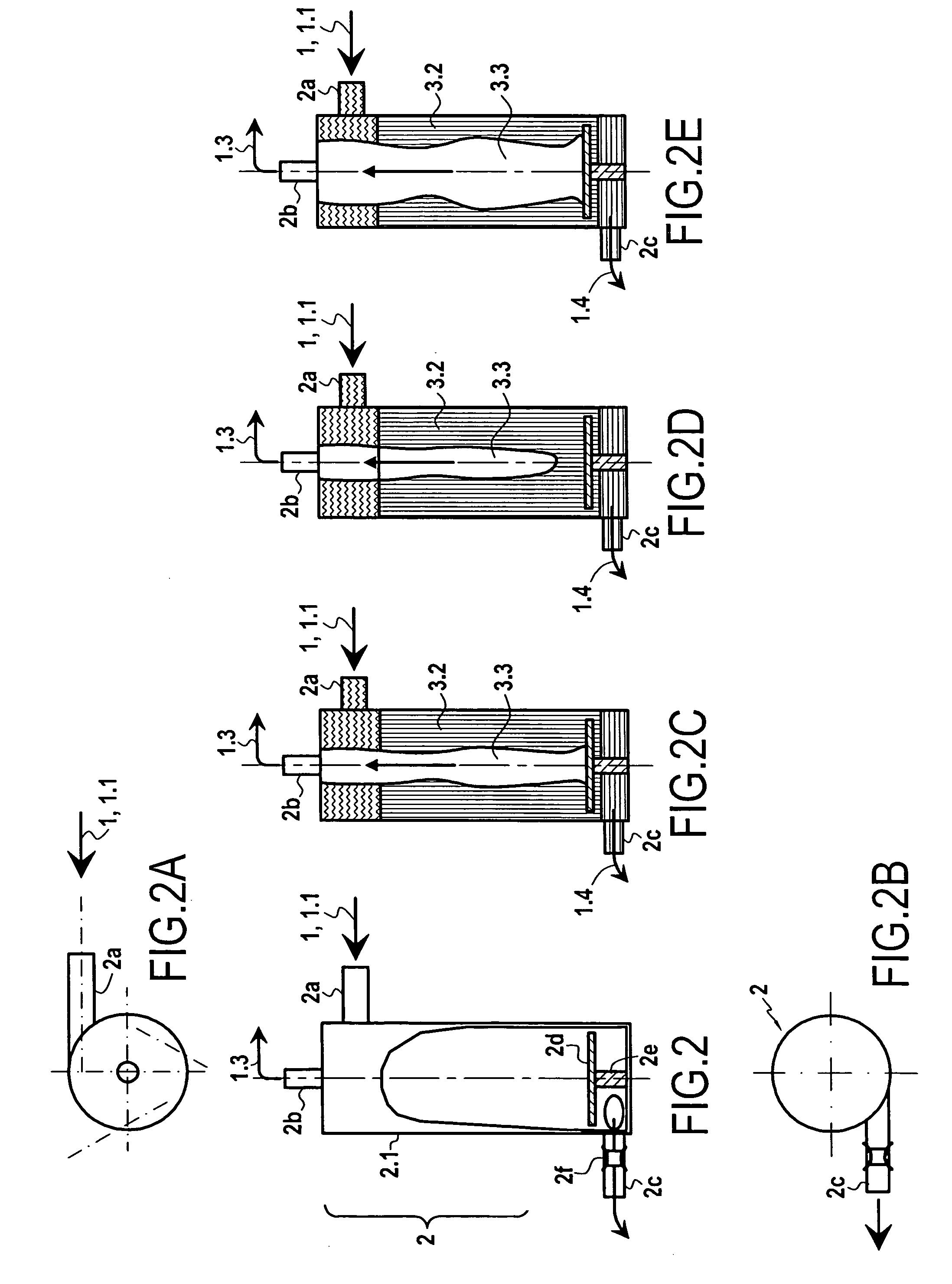 Method and a device for separating a multiphasic liquid