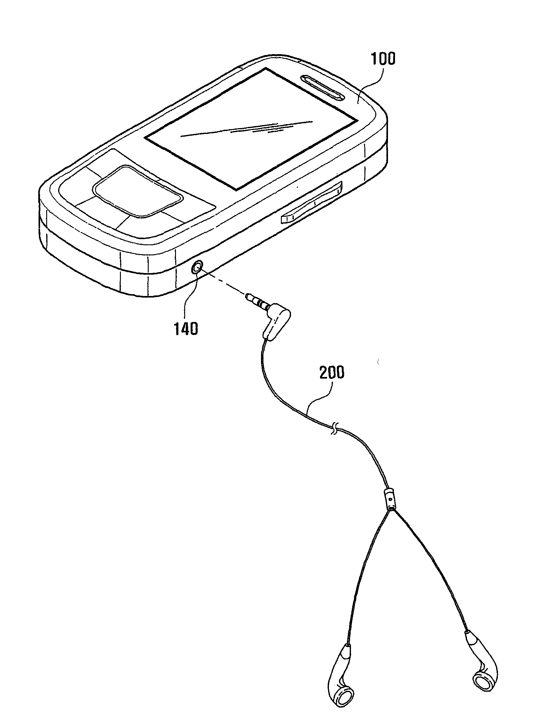 Portable device including earphone circuit and operation method using the same