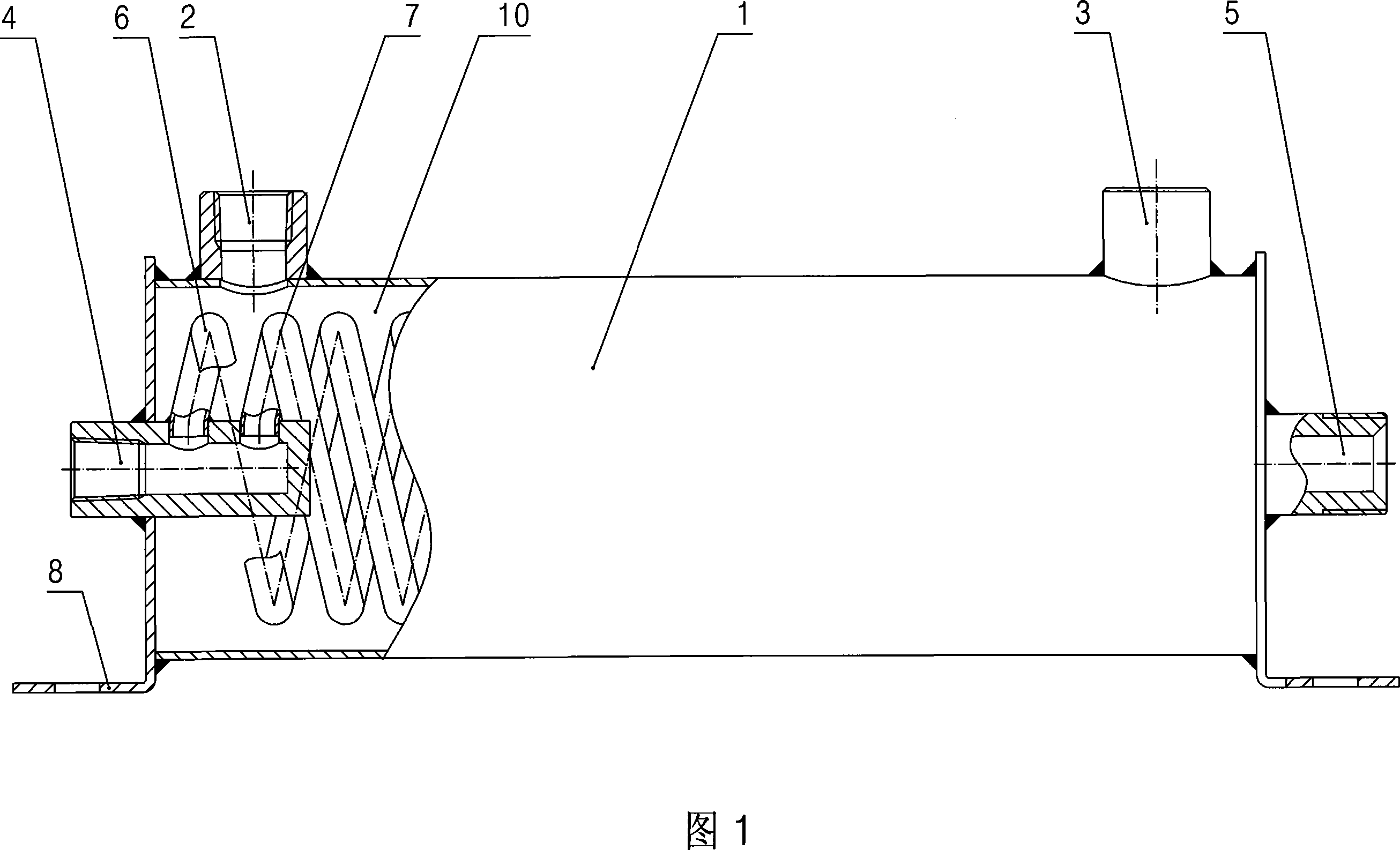 Water-bath type liquefied natural gas evaporator