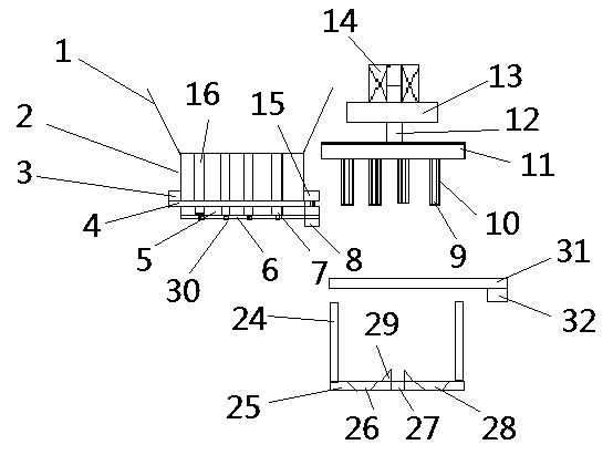 Reciprocating material discharging method of lotus seeds