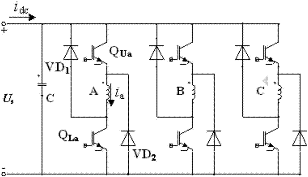 Main switch fault detection method for asymmetric half-bridge-type power converter of switched reluctance motor