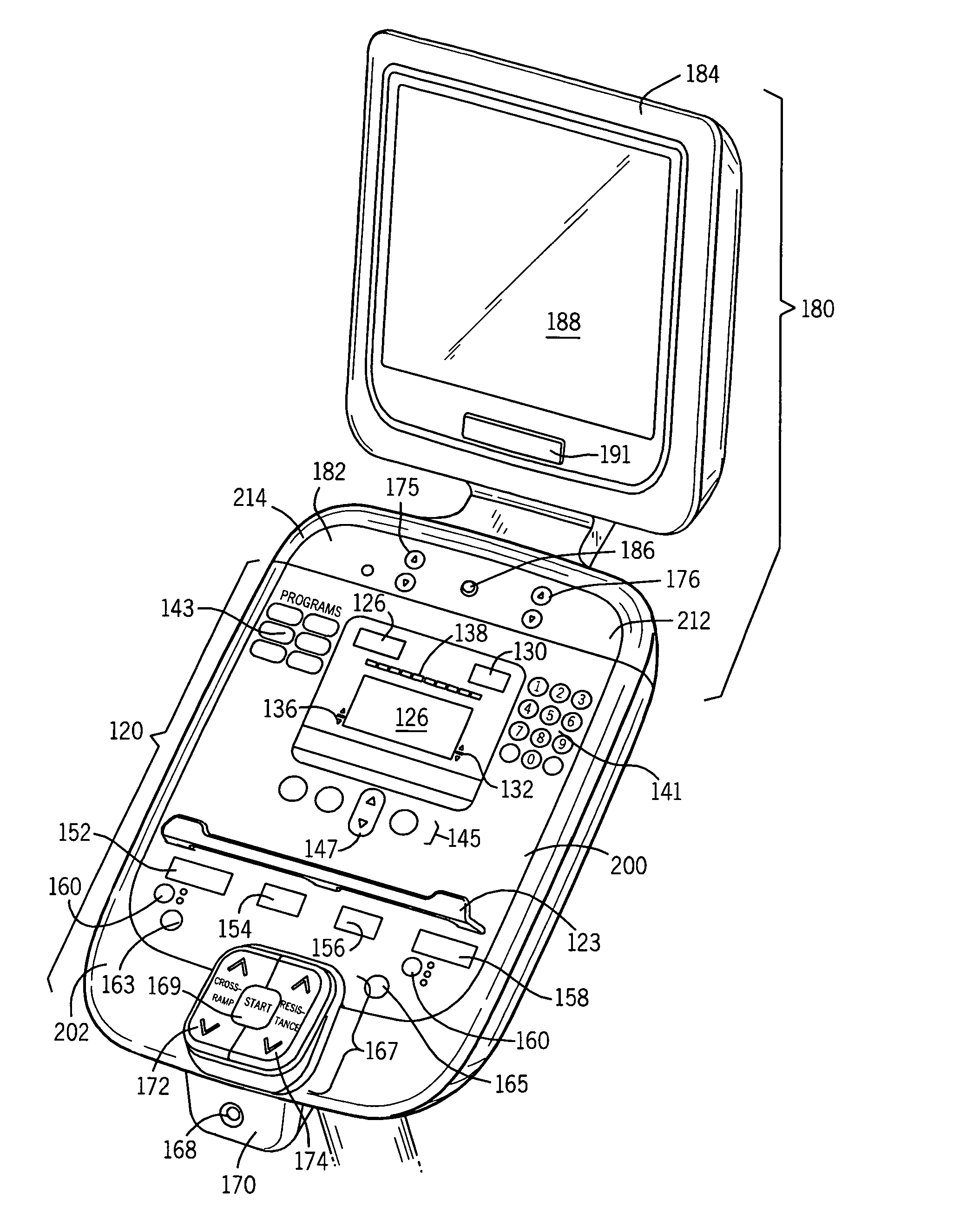 Flexible display assembly for fitness trainers