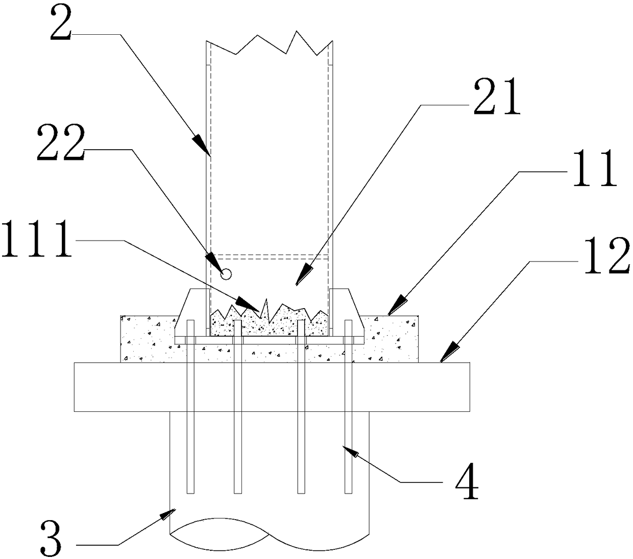 Supporting stand column for sky train system and sky train system