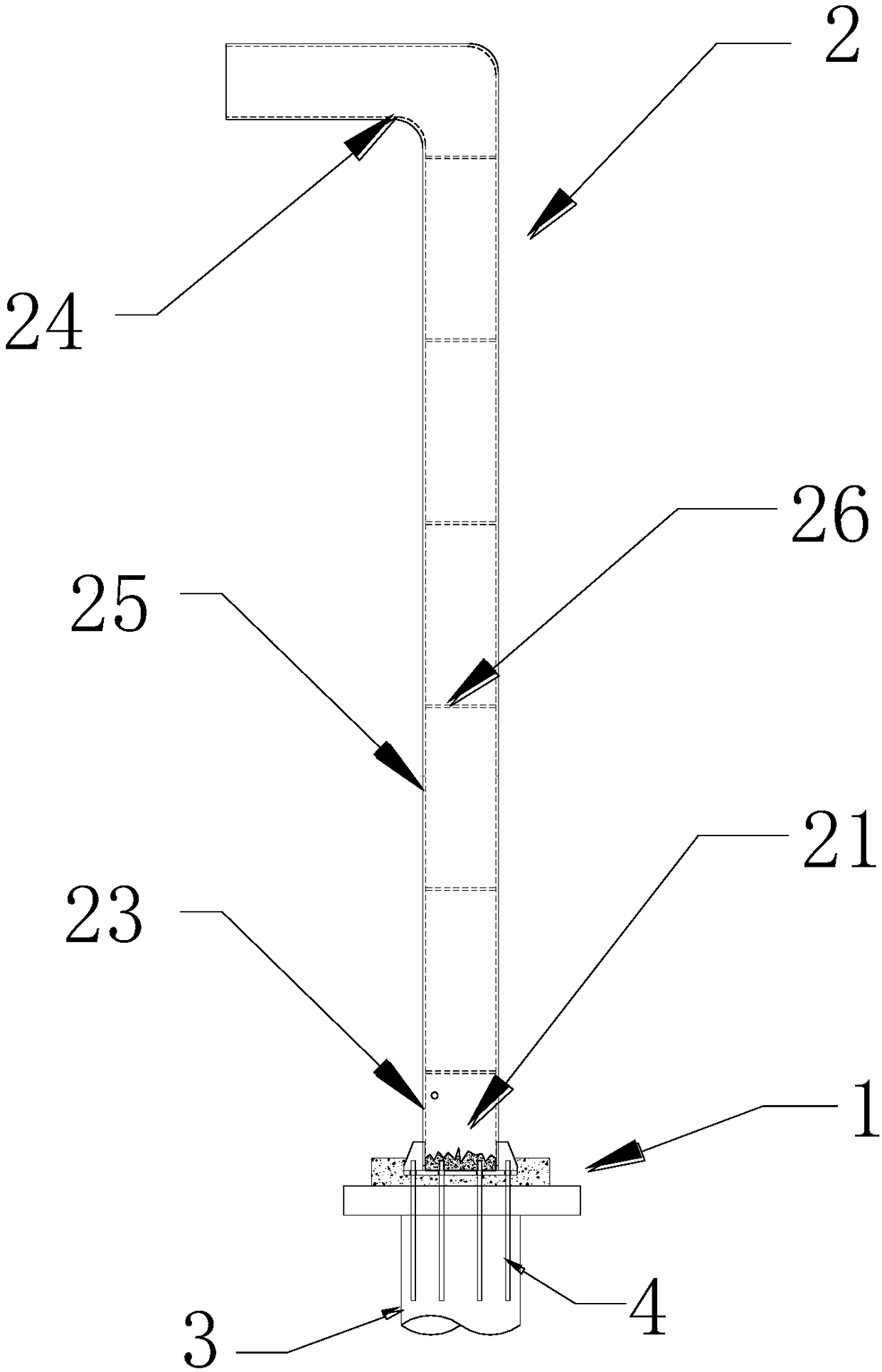 Supporting stand column for sky train system and sky train system